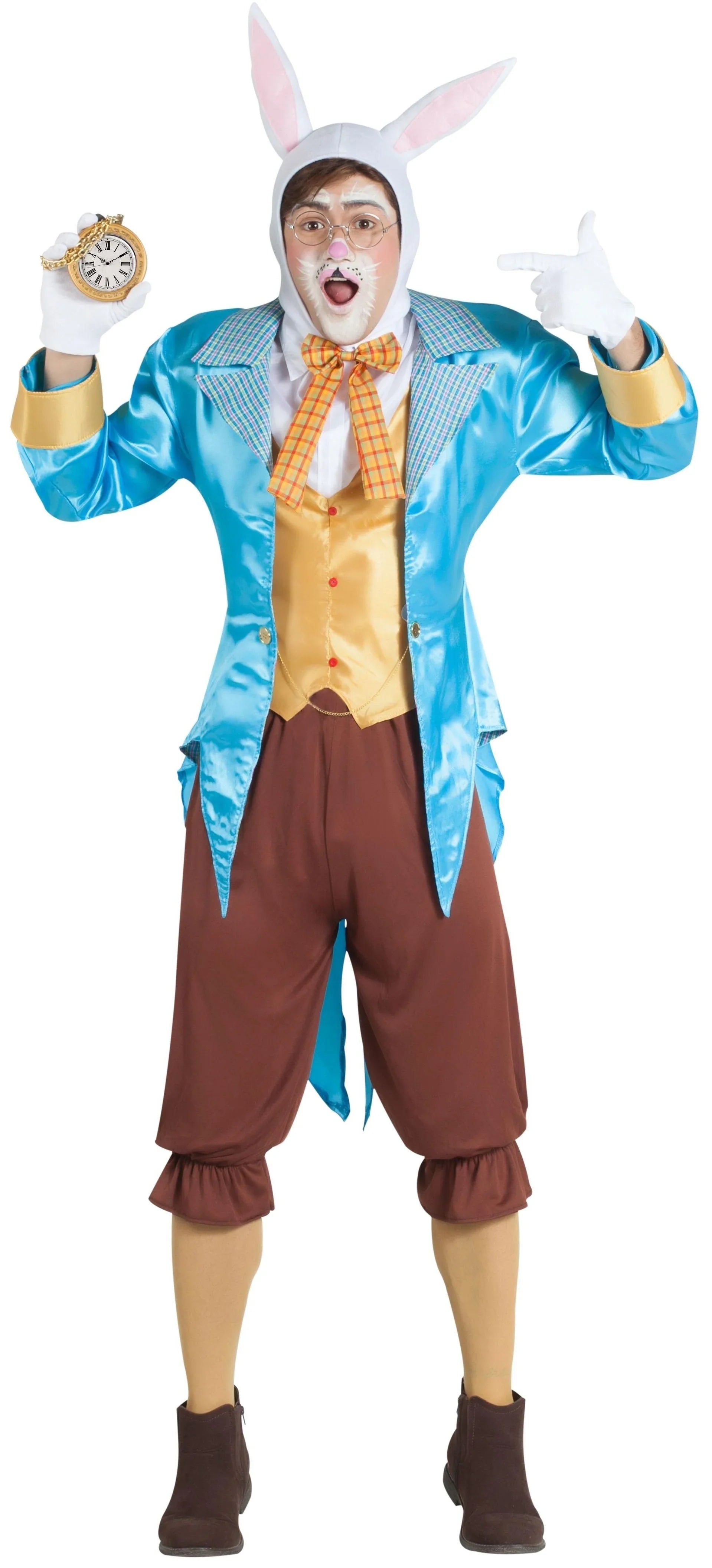 Disfraces en Pareja de Conejo de Alicia con Chaqueta Conejo Blanco de Alicia Disfraces Simon